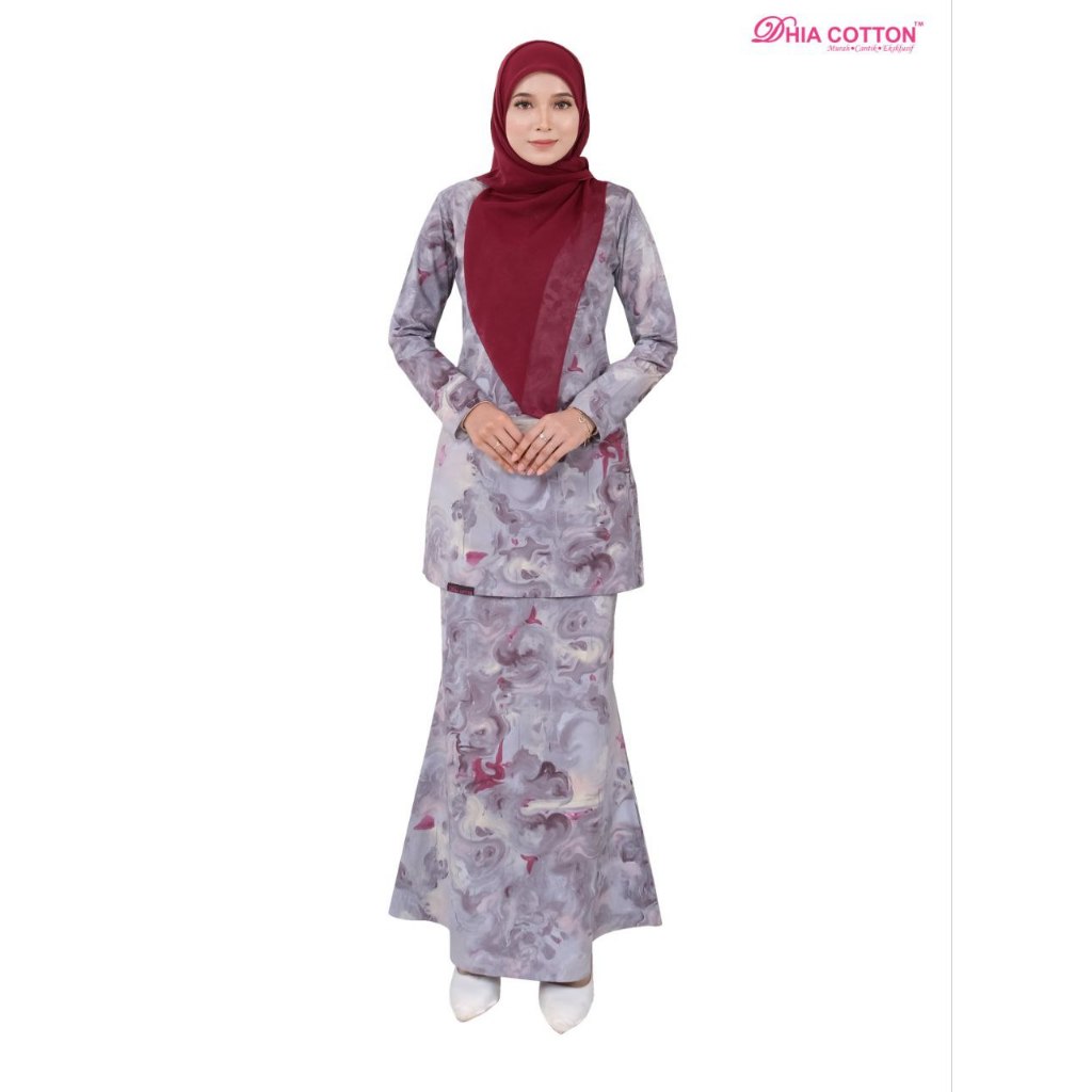 Dhia Cotton New Release Baju Kurung Cotton 1222