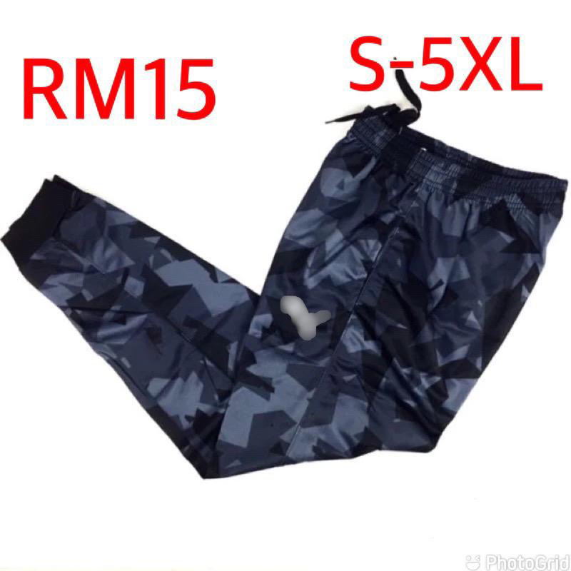 【Stock Clearance】S/5XL P Slim Fit Tracksuit Bercorak Celoreng (kaki cekak)