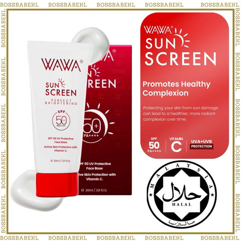 ( SHIP 36 HRS ) WAWA SUNSCREEN | WAWA ZAINAL FACE SUNSCREEN | SUNSCREEN MURAH | WAWA SKINCARE