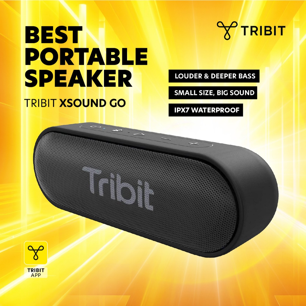 Tribit Xsound Go (2024 Version) - Bluetooth Speaker 5.3, Waterproof, 24 Hours Playtime, TWS Pairing