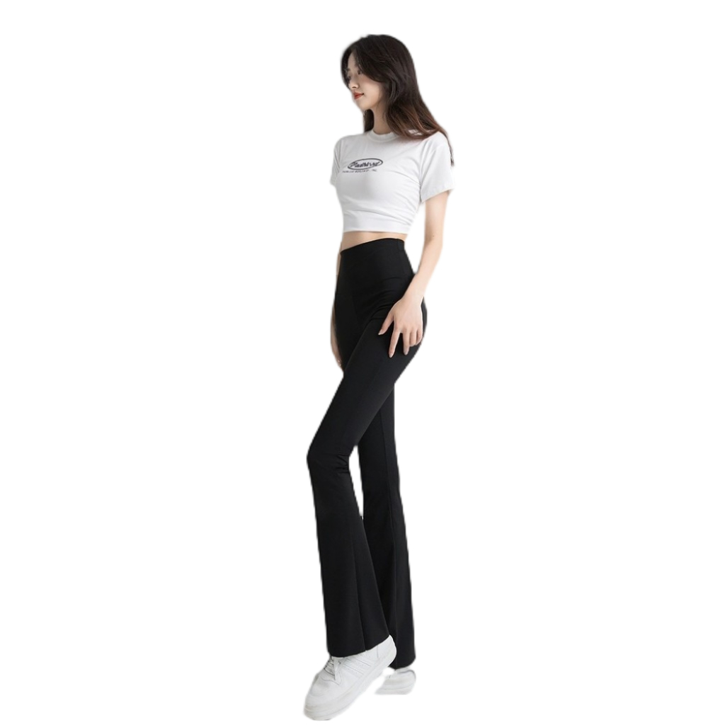 Woman Elastic High-Waist Yoga Pants Bootcut Clothing Outdoor 20227/