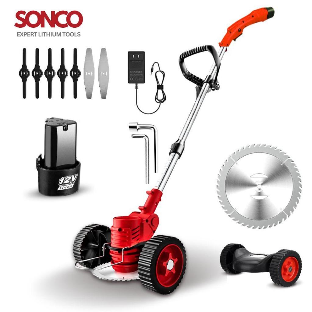 12V Lithium Battery Cordless Grass Trimmer Lawn Mower Electric Mesin Rumput Moden Cutter Bateri Mesin Potong rumput