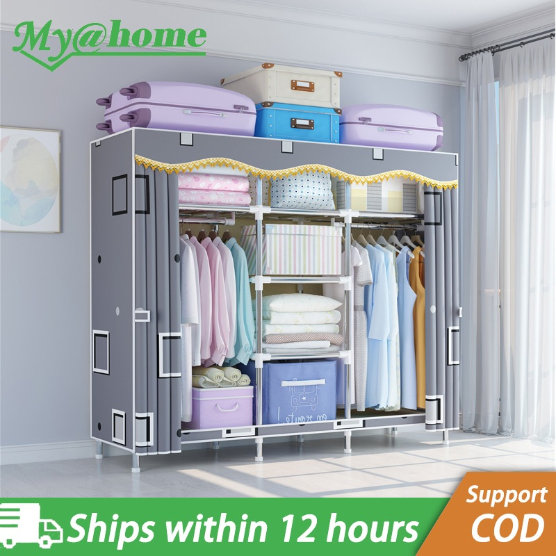 LEEGO HOME 20MM diameter steel pipe Cabinet Almari Baju Rak Baju Organization Storage Rack Bedroom cabinet storage