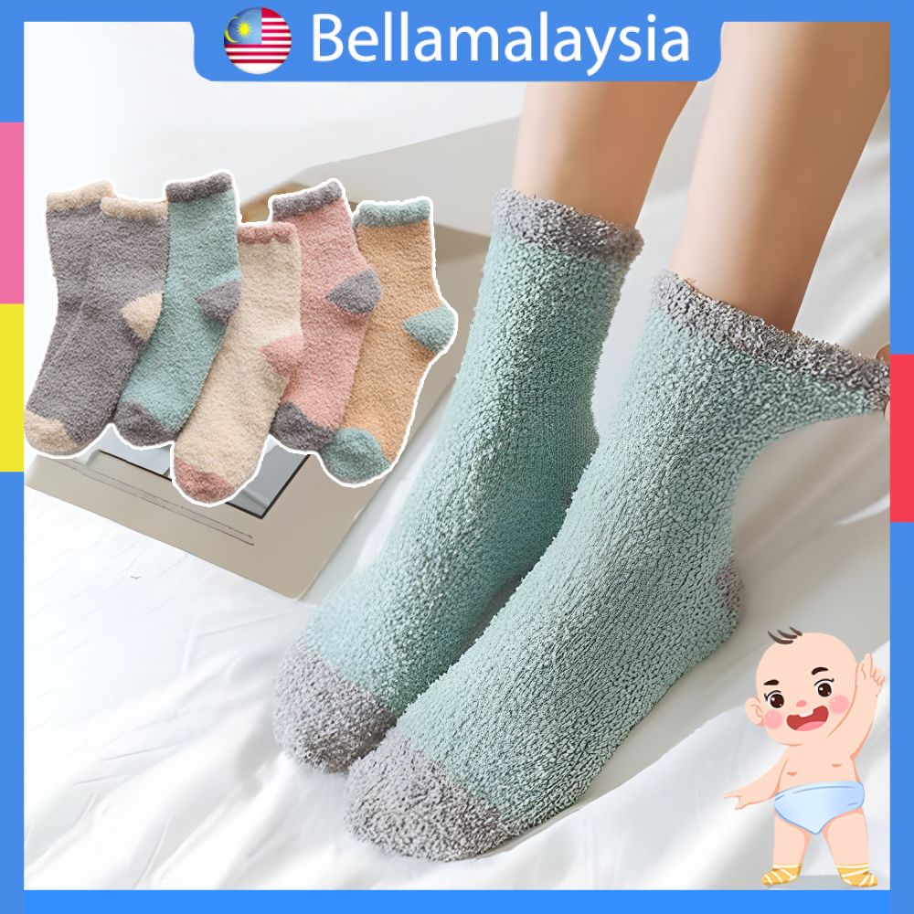 Bella Fluffy Socks Women's Thick Sock Comfort Stokin Confinement Mengandung Berpantang