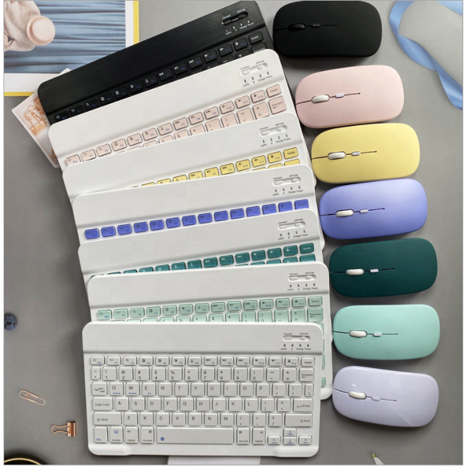 10inch Wireless Bluetooth Keyboard Mouse, rechargeable, silent, ultra-thin mini, suitable for IOS and Android Windows