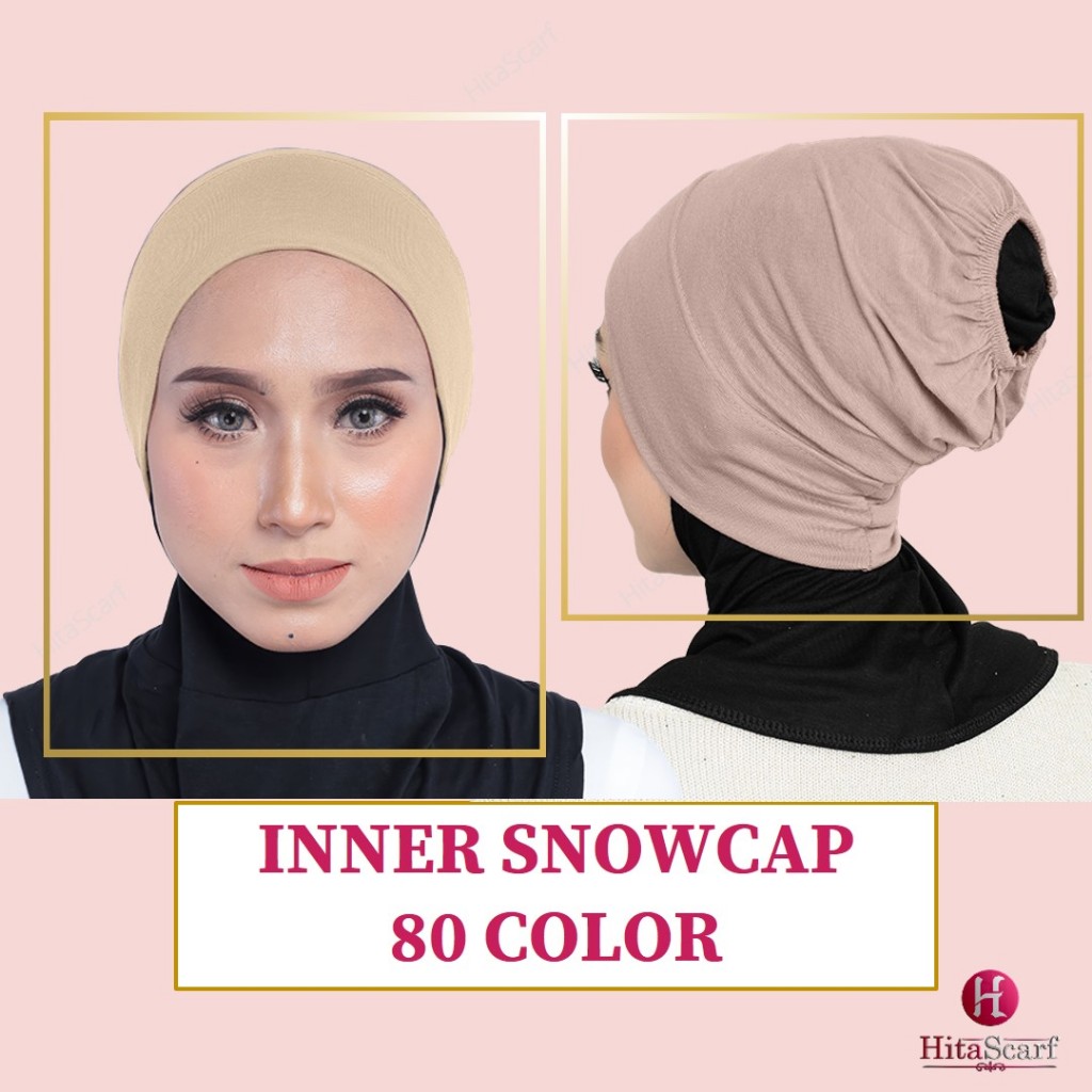 Inner Snowcap Anti Pekak Melekap Tak Melorot Anak Tudung Cotton Scarf Ciput Serkup Kepala Inner Rambut Snow Cap Skarf
