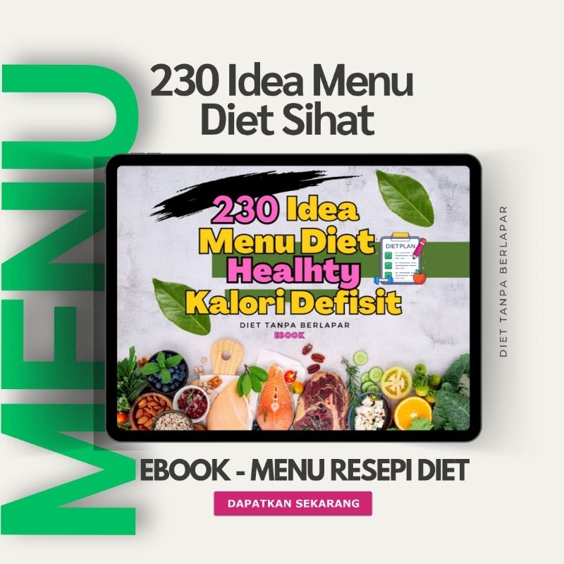 [Ebook] 230 Idea Menu Resepi Makanan Diet Kuruskan Lemak Badan Keto Atkin