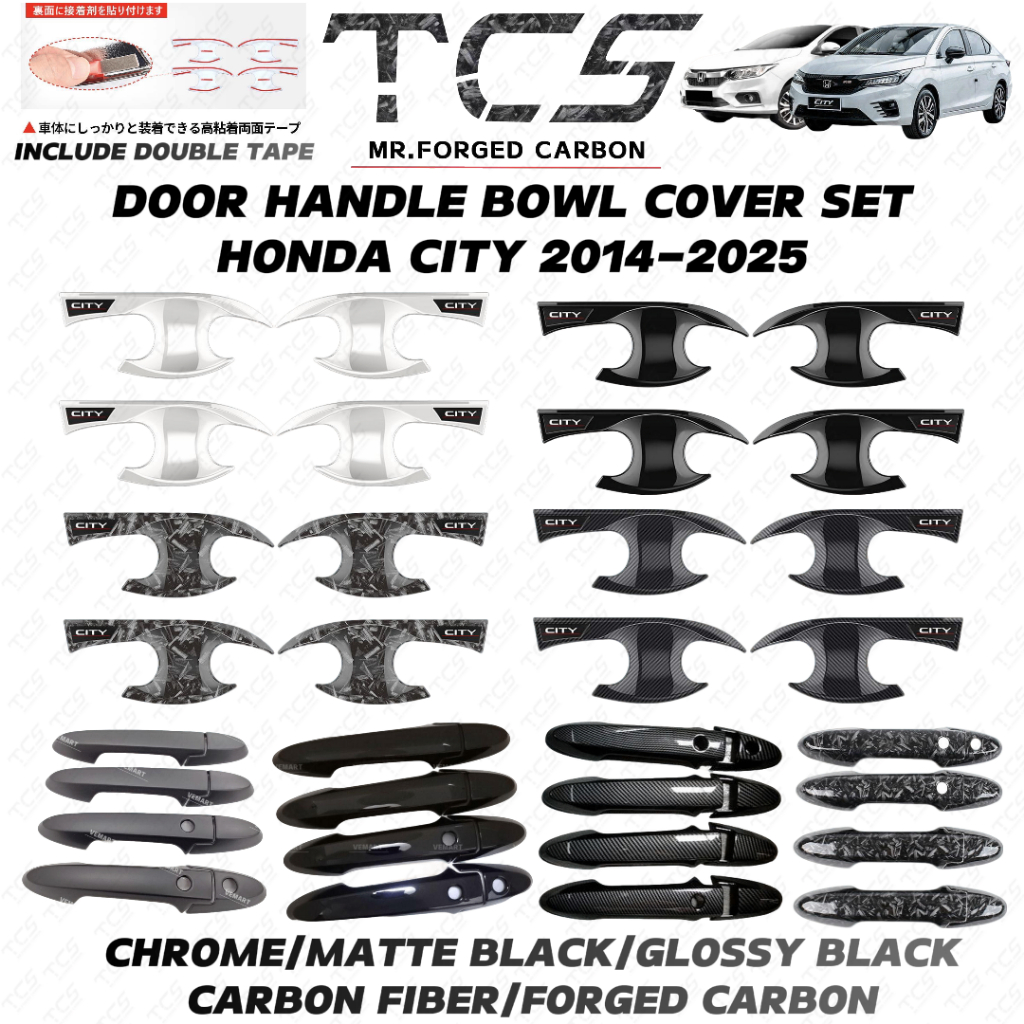 TCS HONDA CITY 2020-2025 GN2 GN5 HATCHBACK SEDAN CAR DOOR HANDLE BOWL COVER SET GARNISH ACCESSORIES