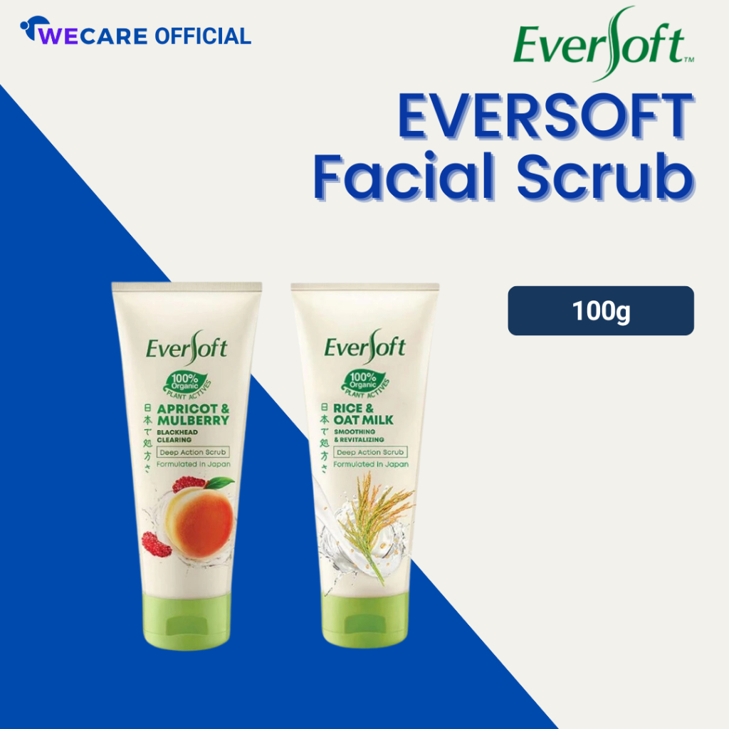 Eversoft Facial Scrub (100g) - (Apricot / Oat Milk Rice Water) | We Care