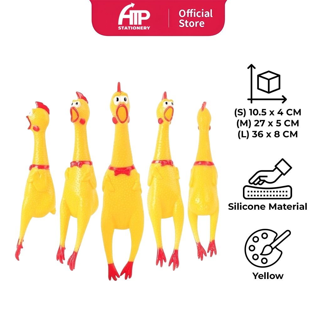 Screaming Chicken Toys Funny Rubber Rooster Sound Toy Easter Squeeze Chick Toys Fun Educational Party Toys Supplies