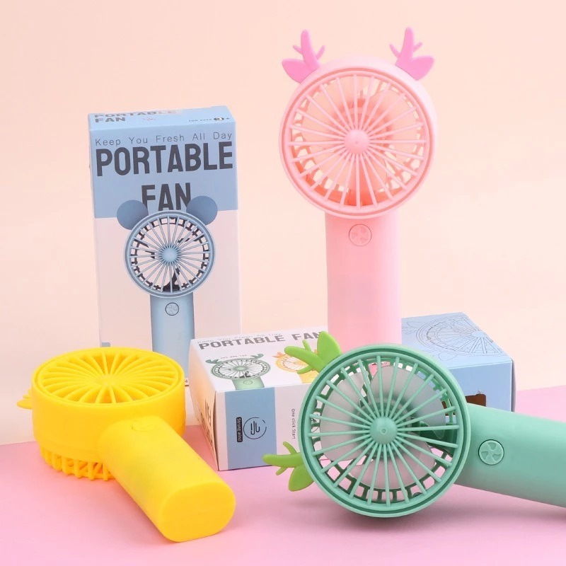 【Ready Stock】Kid USB Fan Cute Rechargeable USB Fan Mini Fan Handheld Kipas Untuk Kanak Kanak-PINK