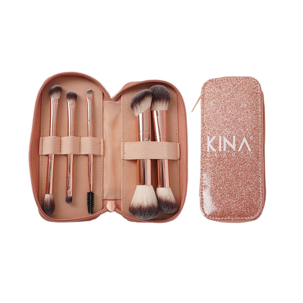 NEW KINA BEAUTY TRAVEL BRUSH BY YNASAKINAH | BRUSH MAKEUP SET KINA | KINA BRUSH SET | BRUSH FOR ALL