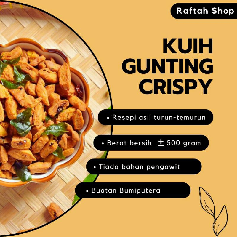 Snack Kerepek Gunting Udang Kering Kuih Raya Kudap kudap.