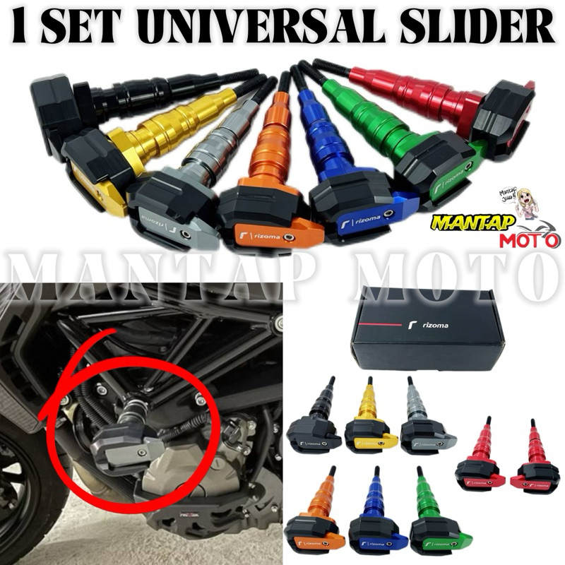 1SET-2PCS UNIVERSAL M10 BODY FRAME SLIDER CNC NYLON MOTORCYCLE SCRAMBLER MOTO MOTOR MOTOSIKAL ER6 TNT300 BENELLI TNT