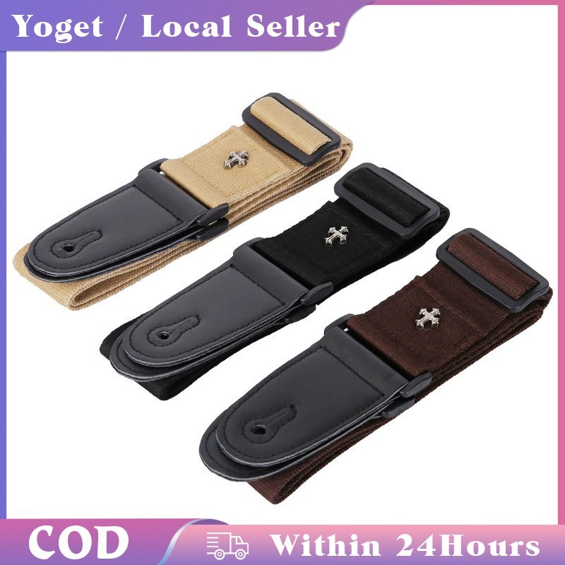 Guitar Strap / Vintage Cross Guitar Straps / Electric Guitar Strap / Adjustable Pure Cotton Guitar Strap