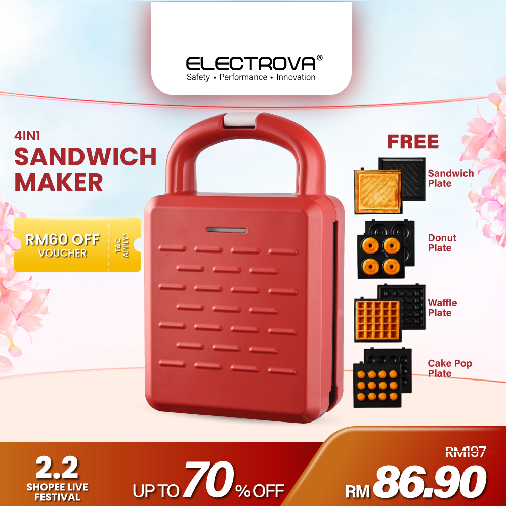 Electrova 4 in 1 Classic Series Waffle Maker