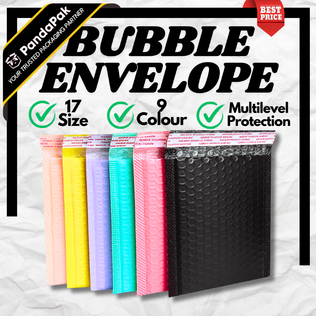 PANDAPAK Bubble Envelope Bubble Courier Bag Parcel Bag Bubble Mailer Parcel Bag Mailer Bag 汽泡信封