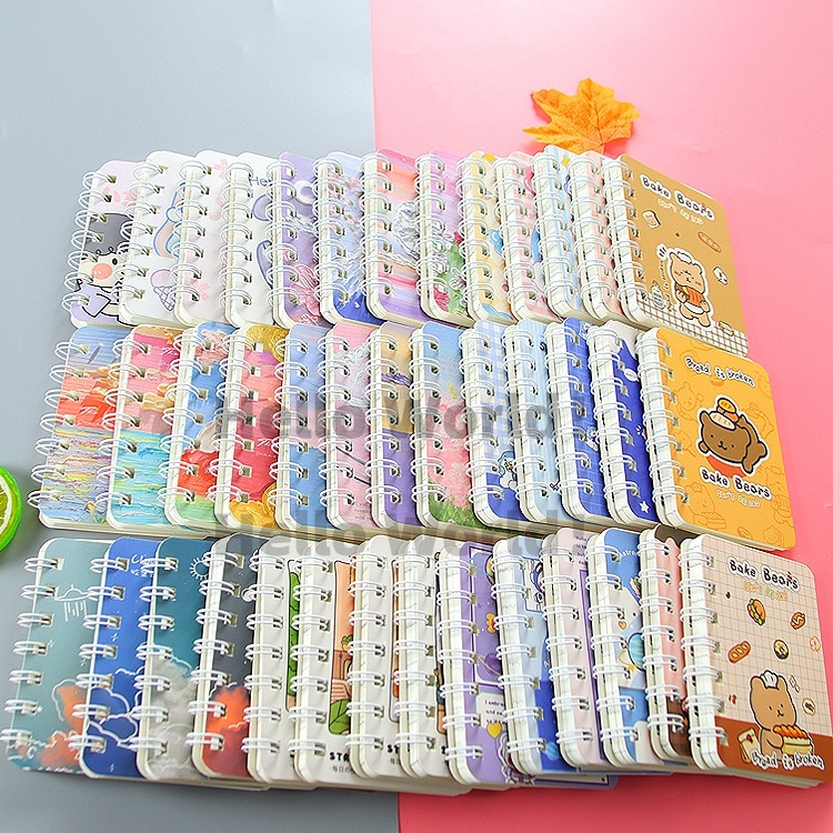 Cute Cartoon Mini Notebook Portable Memo Note Book Pocket Size Easy Carry Notepad Daily Planner迷你线圈本