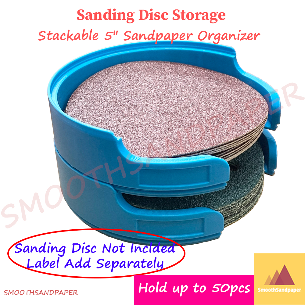 Sanding Disc Storage (Big) - Stackable 5" Sandpaper Organizer image 3