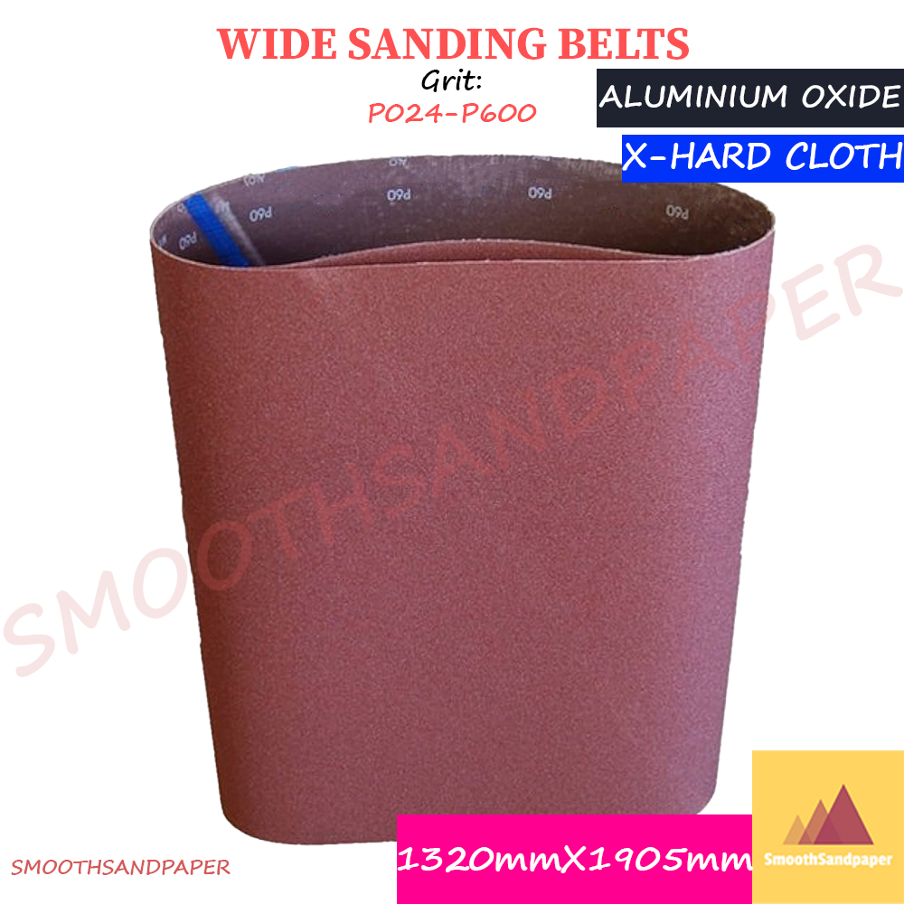 1320X1905mm Aluminium Oxide Wide Cloth Sanding Belts [2pcs] 木工铁工砂带机用氧化铝布基宽砂带 【2条装】 image 2