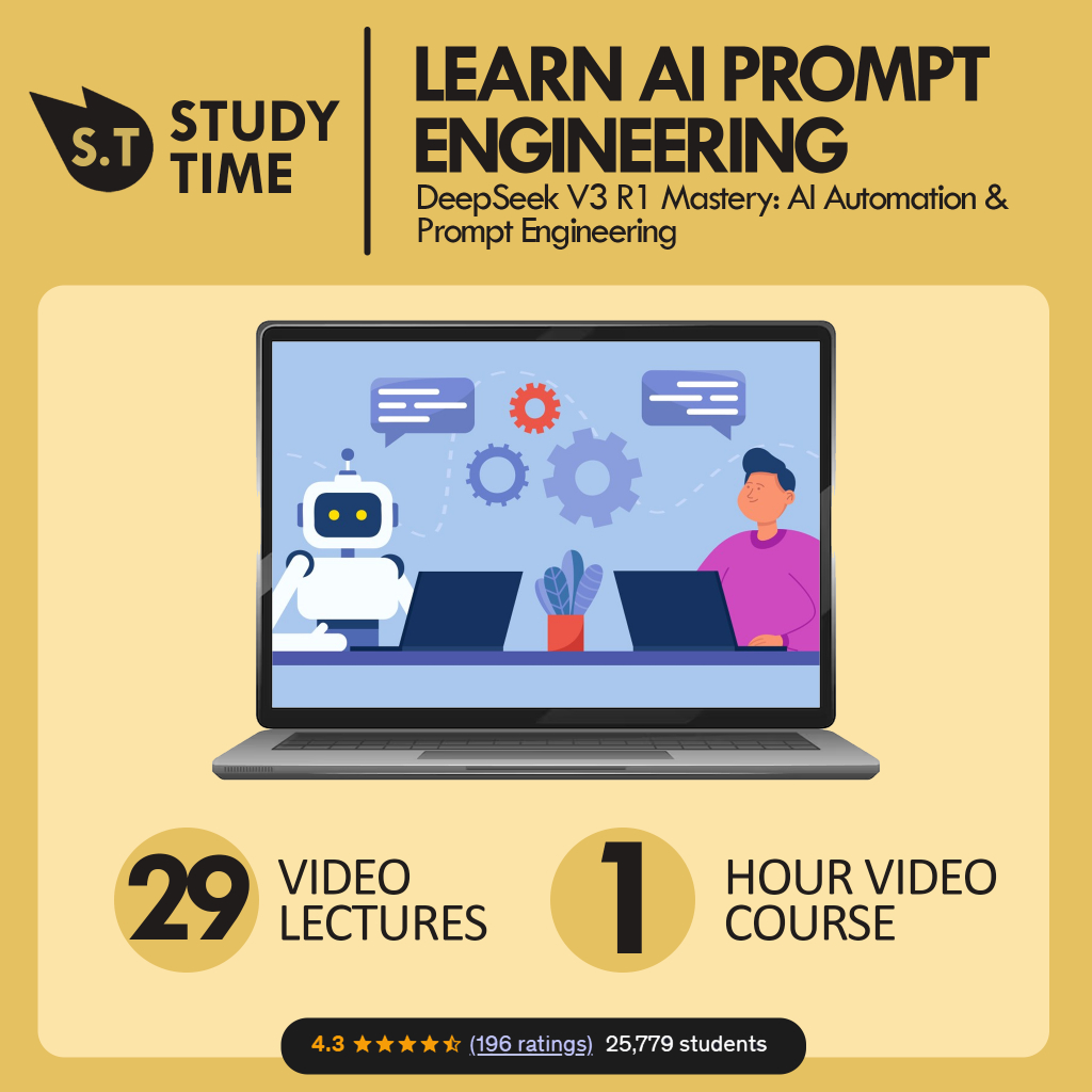 [Video Course] DeepSeek V3 R1 Mastery: AI Automation & Prompt Engineering
