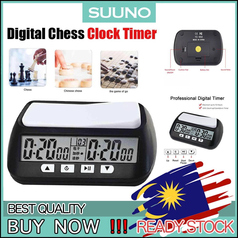 Chess Clock Professional Digital Watch Count Up Down Timer Board Game Stopwatch Digital Chess Clock
