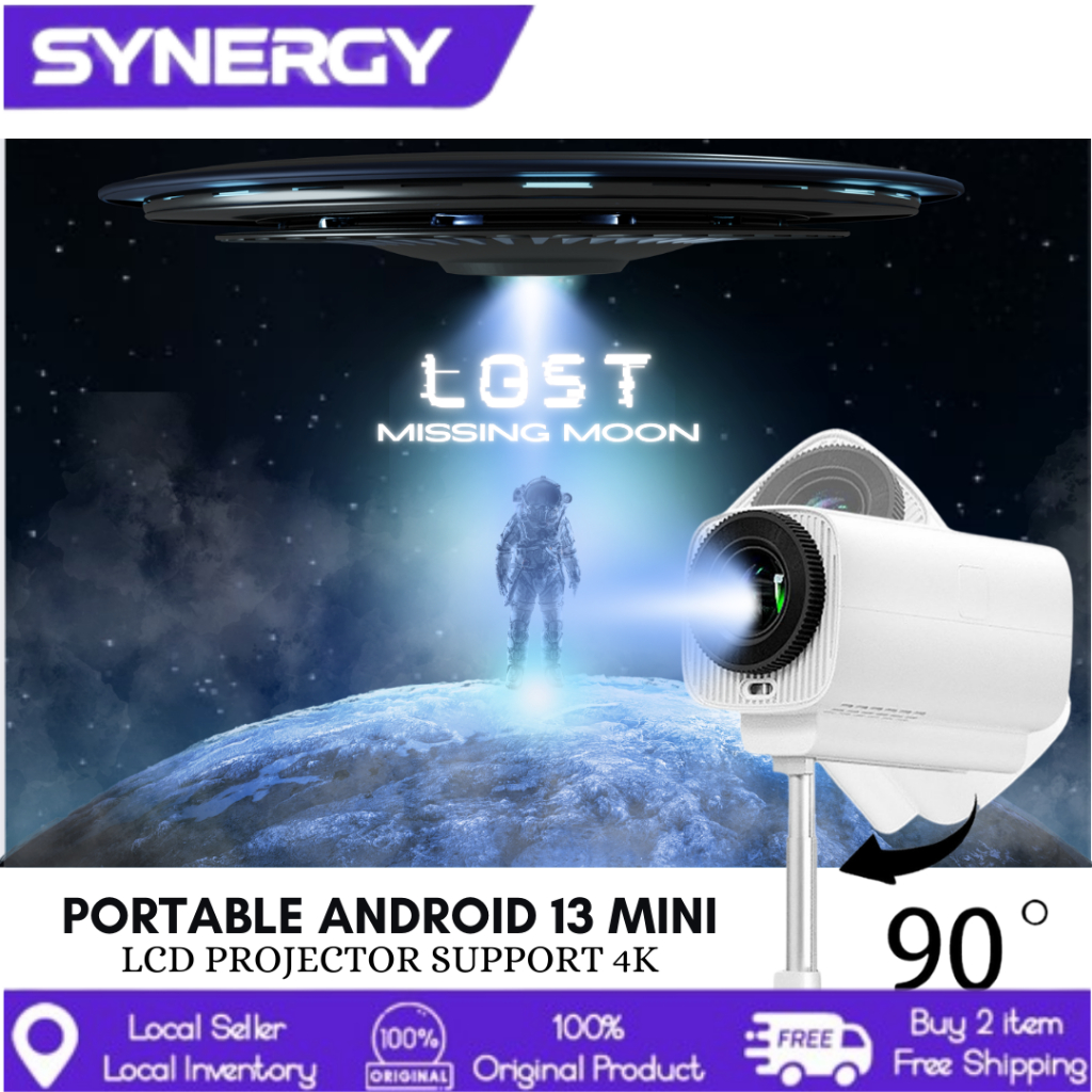 GLINK-MINI PROJECTOR PORTABLE ANDROID 13 MINI VIDEO LCD PROJECTOR SUPPORT 4K HDMI USB WIFI
