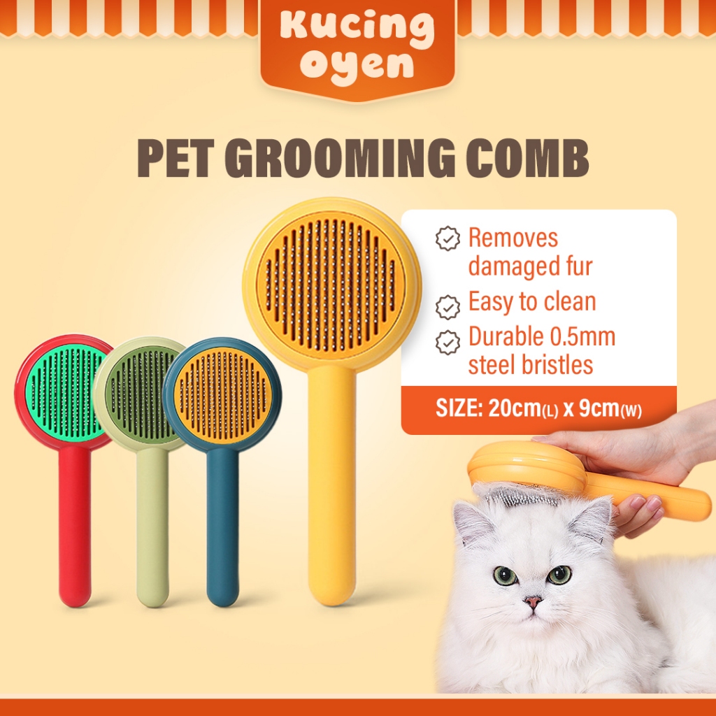 Pet Comb Cat Comb Grooming Dog Comb Grooming Hair Fur Removal Sikat Kucing Brush Deshedding 宠物梳子猫梳