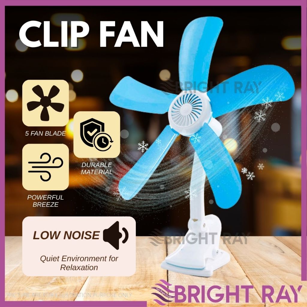 5 Blade Clip Fan Kipas Angin Bed Electric Fan 站立式 風扇 Mini Kipas Meja Wall Mounted 风扇 Portable Fan Kipas Dinding Fan