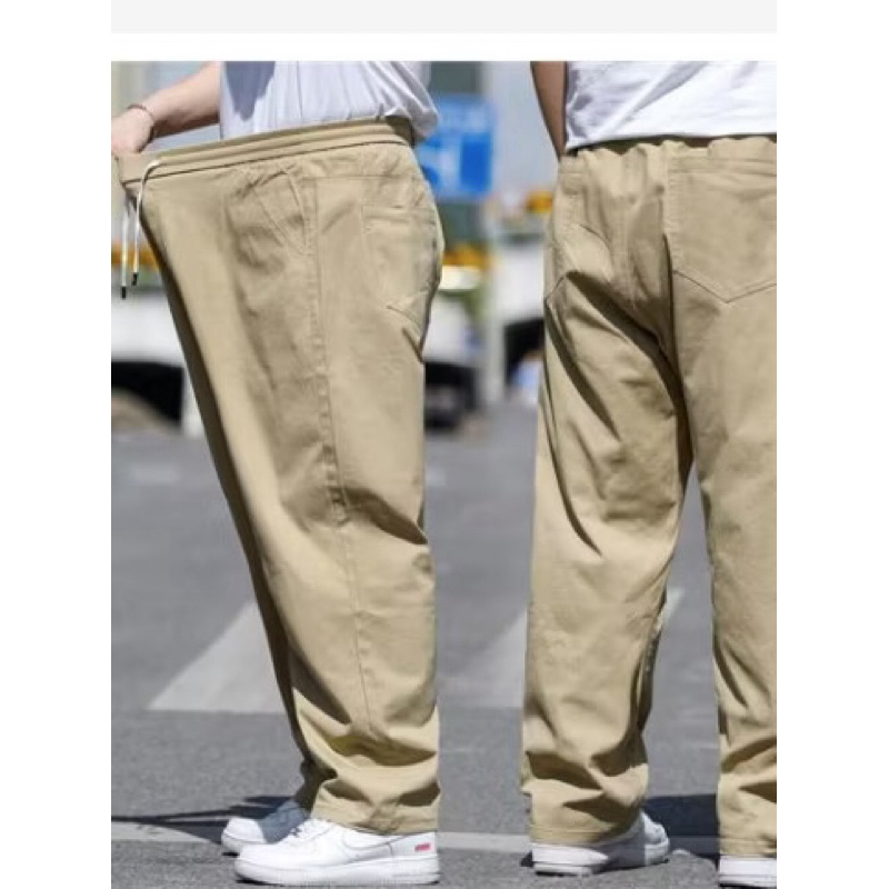 (PLUS SIZE 3XL-10XL) Seluar Slack Unisex Elasticated Waist Plain Jogger Slack Pingang Getah
