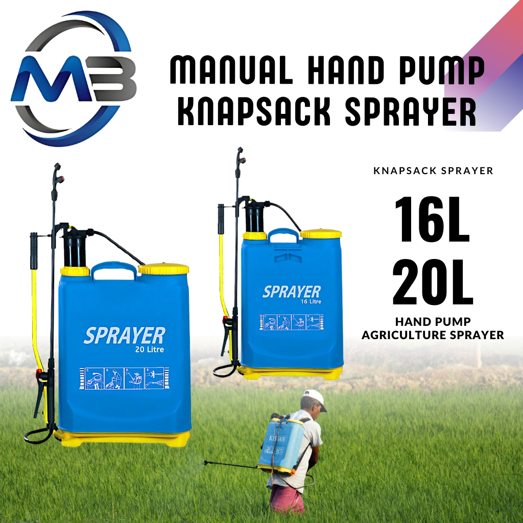 16L 20L Manual Hand Pump Agriculture Knapsack Sprayer Pump Penyembur Racun Sandang Pesawah Petani Pump Racun Ubat