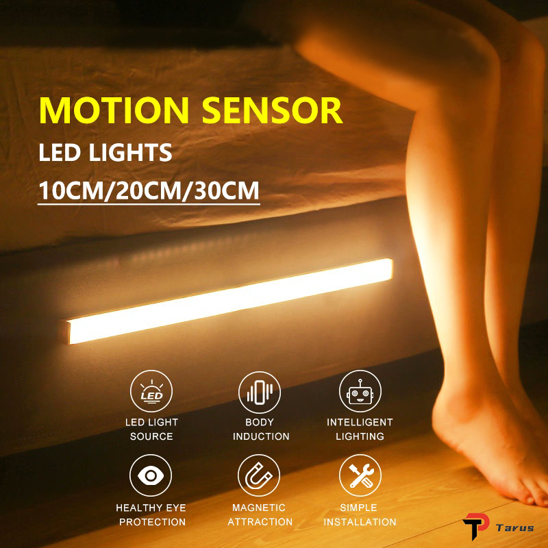 Motion sensor light indoor Usb rechargeable light LED Under cabinet Night light lamp Closet lampu led tidur bilik 感應燈