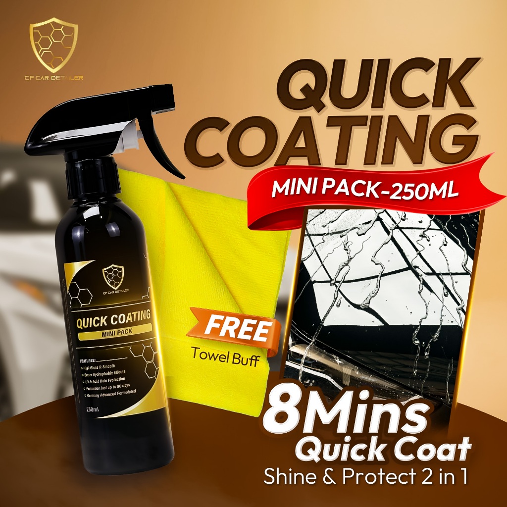 CP CAR Detailer - Mini Quick Coating 250ml Ceramic Shine Spray Wax Nano Coating 驱水镀膜