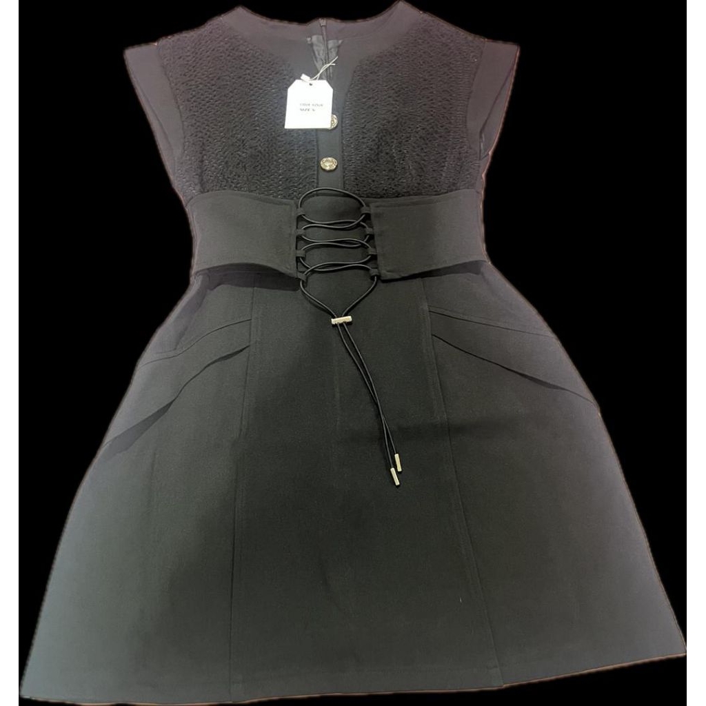 Jumpsuit Wanita Hitam (Saiz S) – Kualiti Tinggi, Kain Tebal, Sedikit Anjal, Potongan Nampak Langsing