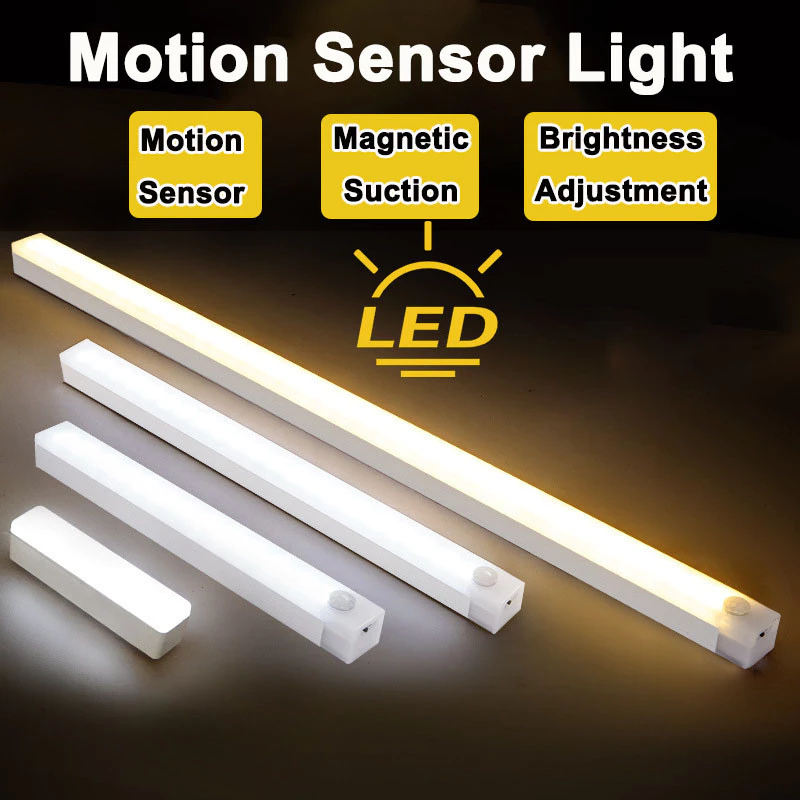 Motion Sensor Light Strip Wireless Magnetic Led Light Lamp Cabinet Bedroom Light TYPE-C Rechargeable TOLUS