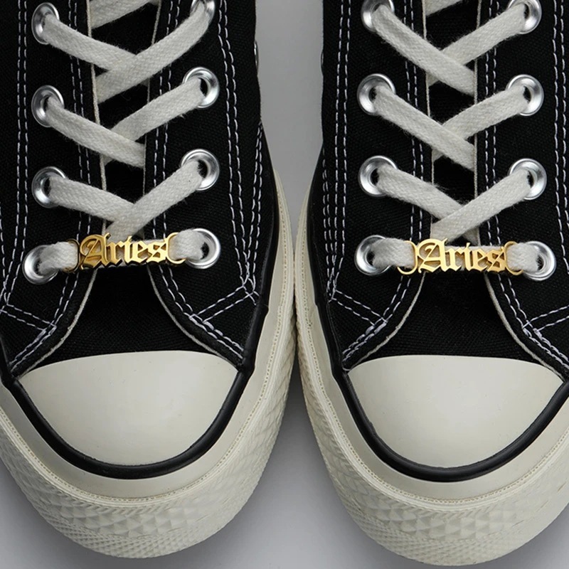 A Pair Custom Name Shoe Lace Buckle Sneaker Name Buckle Personalized Shoelace Accessories Shoe Decor 定制名字鞋带扣 不锈钢鞋带扣