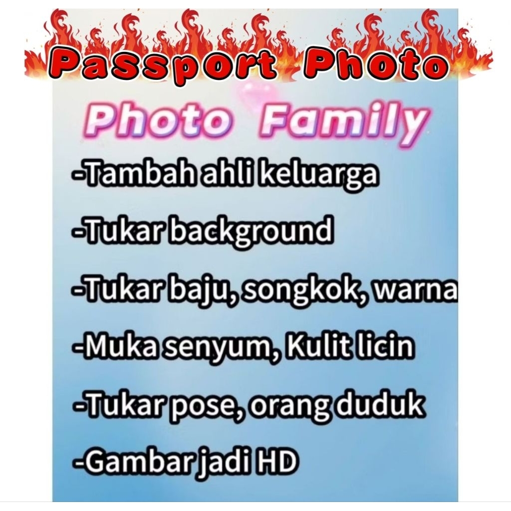 Foto keluarga, passport photo edit, Family Photo，tambah ahli keluarga,