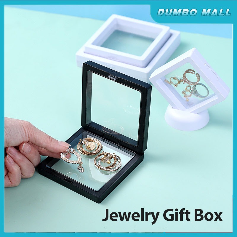 3D Jewellery Box Transparent Ring Display Box Jewelry Storage Box Bracelet Necklace Bangle Brooch Small Gift Organizer