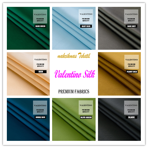 Dull Satin Valentino Soluna Silk Japan Kain Pasang, Bidang 44/45 Price For 0.5 Meter