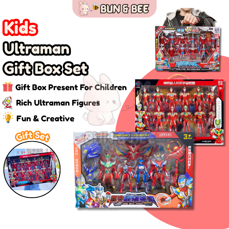 Ready StockUltrahero Superhero Mainan Budak Lelaki Gift Set Super Hero Figurines Toy Set Collection Toys for Kids Boys