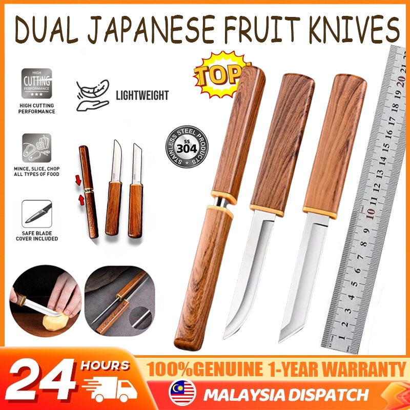 2 In1 Japanese chef's knife Fruit double knife Multi-purpose stainless steel knife Non-regulated knive Outdoor Knife