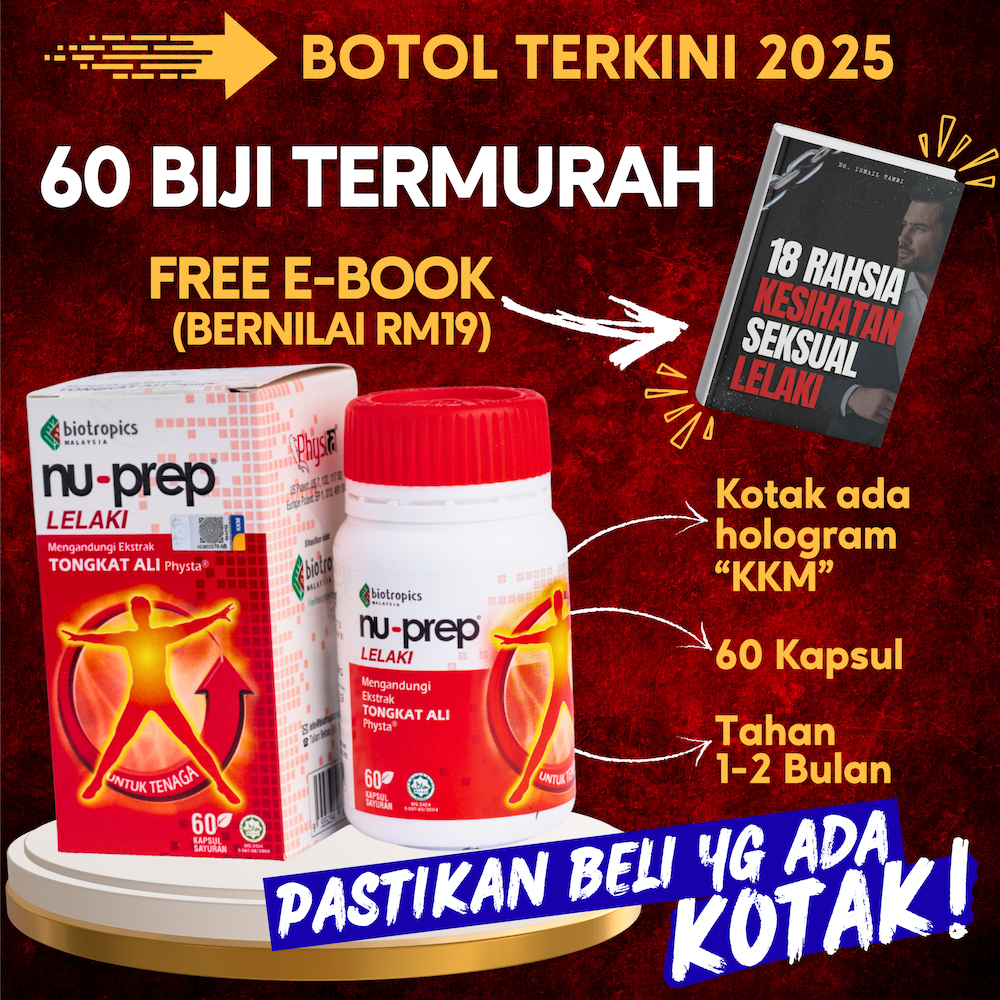 LATEST🔥 Nu Prep Lelaki (60 Kapsul) [Tongkat Ali, Nuprep, Mens Formula, Xprimal, Xgene]