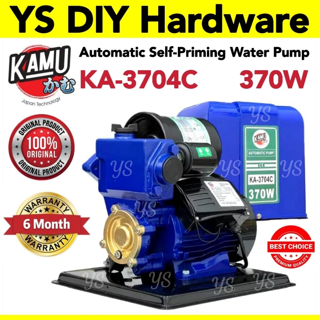 Kamu Automatic Self-Priming Peripheral Water Pump | KA-370 & KA-3704C | Home Water Booster Pump | 0.5HP