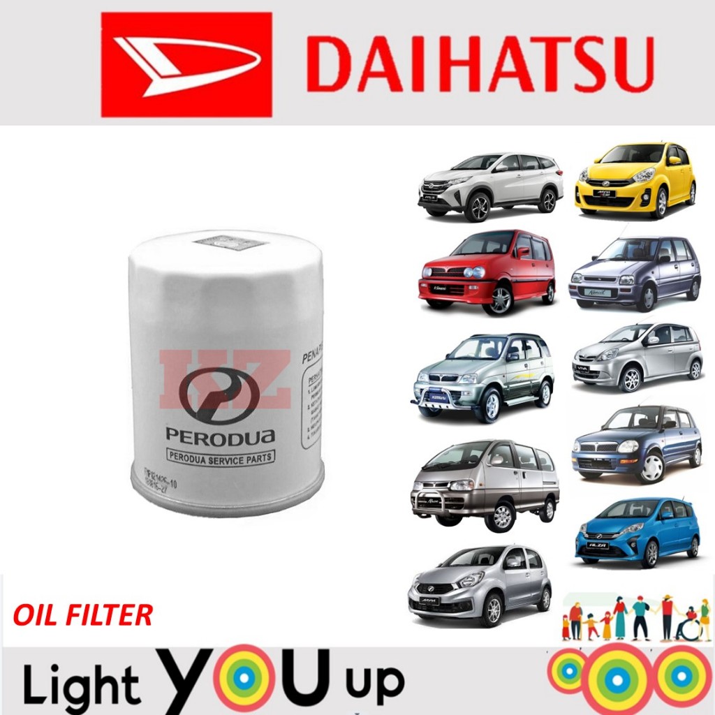 OIL FILTER PERODUA MYVI KANCIL KENARI KELISA ALZA VIVA 15601-00R01-000 90915-YZZE2 SAME USE