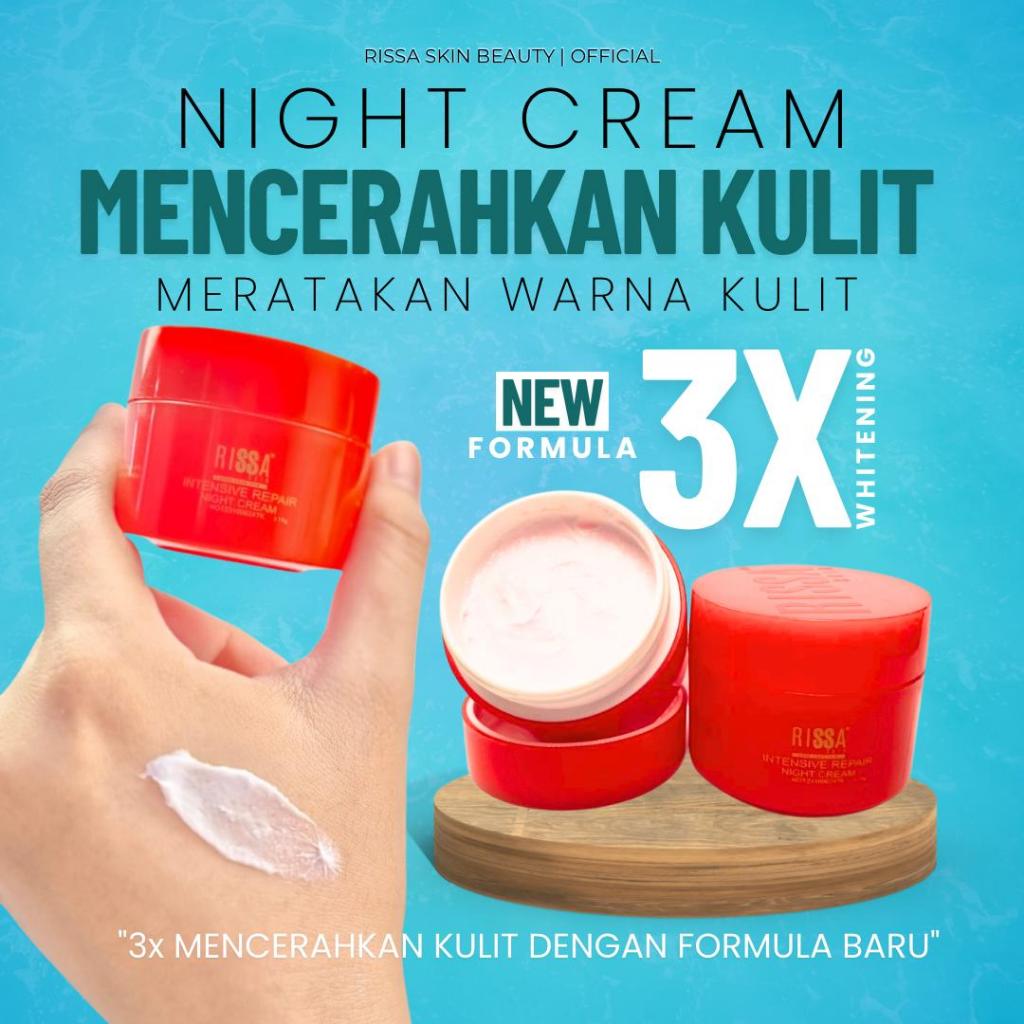 [NEW-FORMULA BARU] KRIM MALAM 3 X MENCERAHKAN  Whitening