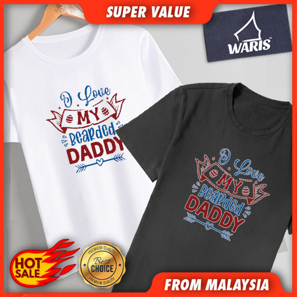 HOT I Love My Bearded Daddy 02 T-Shirt Kids & Adult - 100% Cotton QAM