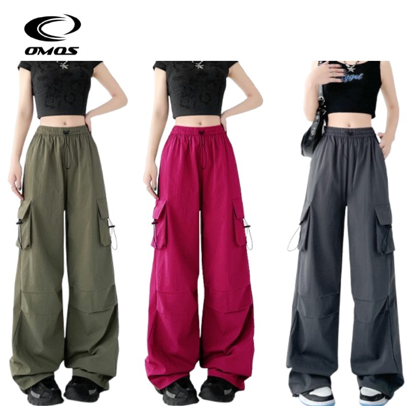 Korean Style Cargo Pants Loose Unisex Women Men Kargo Celana Panjang Perempuan  Lelaki工装裤男女