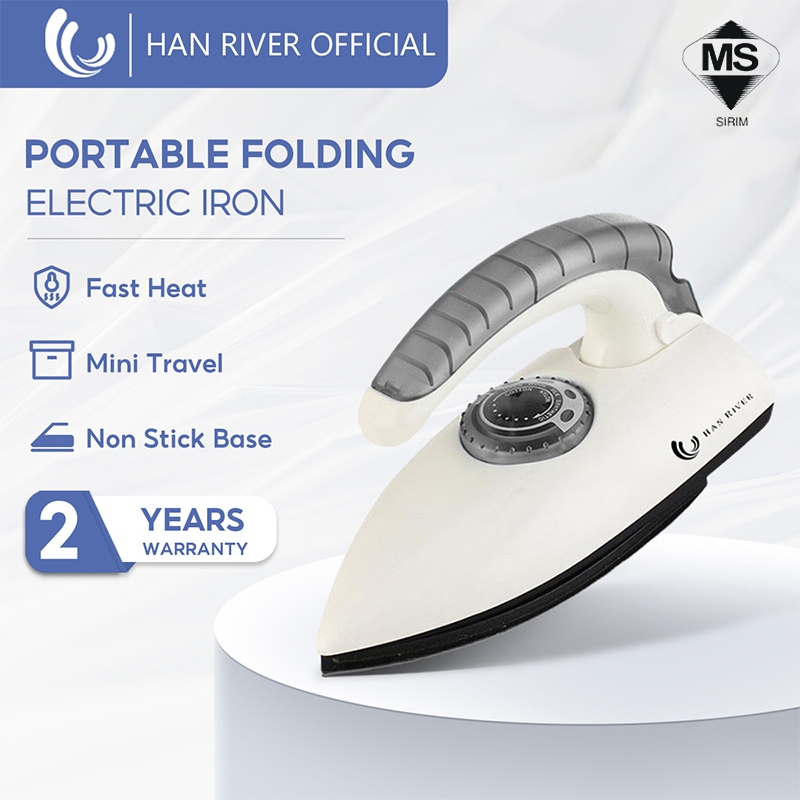 HAN RIVER Iron Folding Handle Electric Iron Mini Iron Travel Quick Heating Iron HRYD01