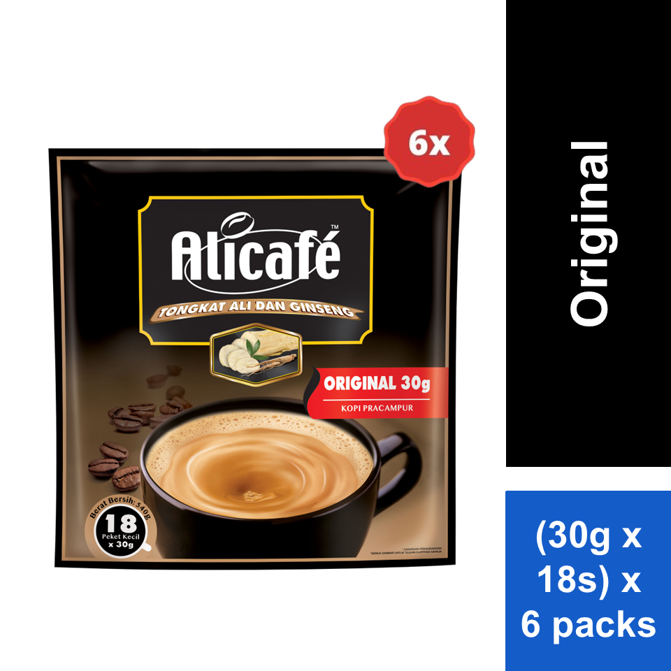 [Bundle of 6] ALICAFE Tongkat Ali Dan Ginseng Original 30g x 18s (HALAL)