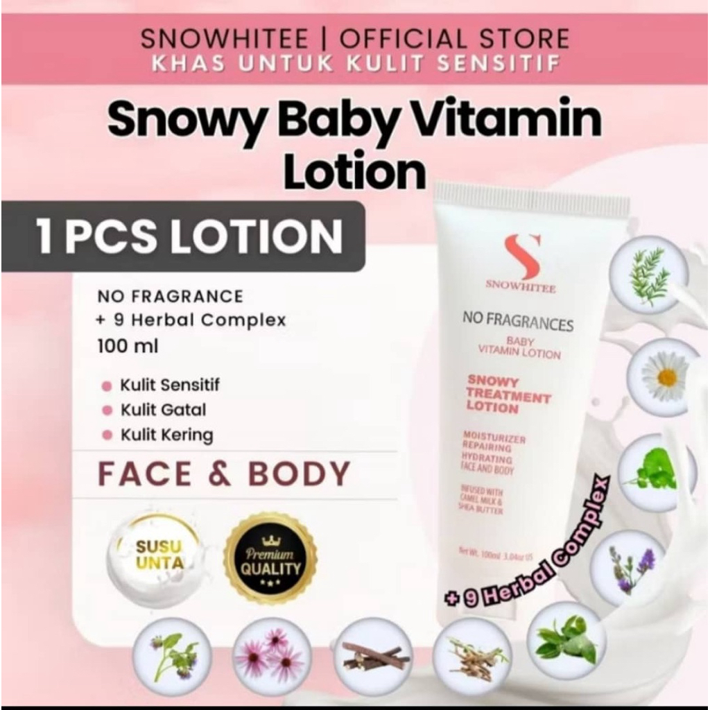 🌸SNOWHITEE Treatment Lotion Susu Unta Merawat Masalah Kulit Eczema Sel Kulit Mati🌸